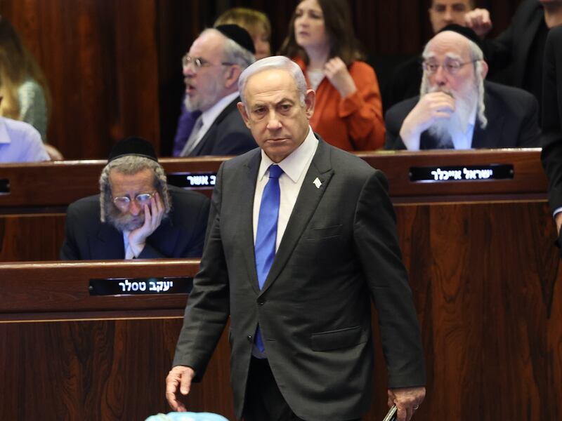 Israeli Prime Minister Benjamin Netanyahu had been expected to dissolve his cabinet. EPA