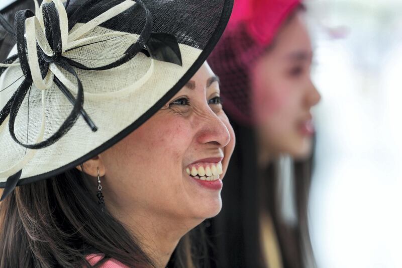 Dubai, United Arab Emirates - March 17, 2019: Jen Regner enjoys her day at the Dubai World Cup. Saturday the 30th of March 2019 at Meydan Racecourse, Dubai. Chris Whiteoak / The National