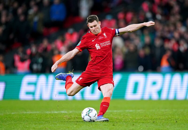 James Milner (Keita 80') - 6. The 36-year-old is the oldest Liverpool player to feature at Wembley. He came on for Keita in the 80th minute and gave his usual rugged performance. PA