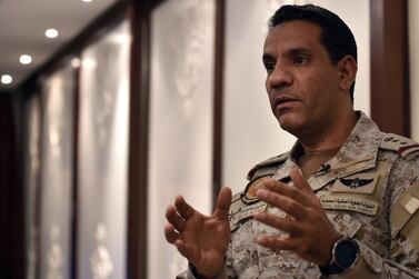 The Saudi-led Arab Coalition spokesman Colonel Turki Al Malki. AFP