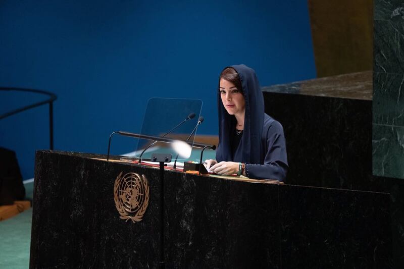 Reem Al Hashimy, Minister of State for International Co-operation, delivered the UAE statement during the General Debate of the 78th Session of the United Nations General Assembly. Wam