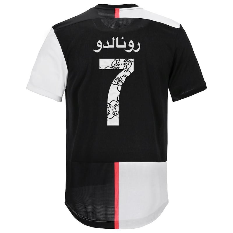 Juventus have revealed the world’s first-ever football shirt to feature traditional Arabic calligraphy, designed in collaboration with renowned Saudi-Moroccan calligraphy artist, Shaker Kashgari and adidas. Courtesy Juventus.com