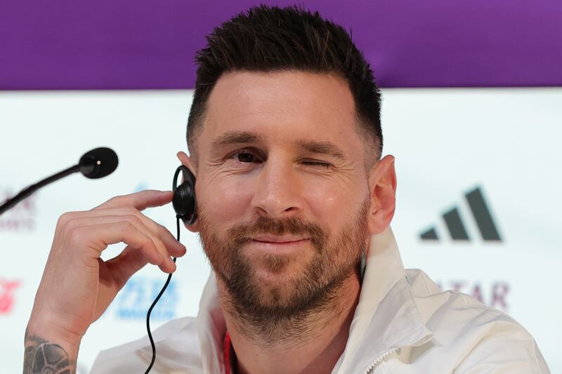 Argentina's Lionel Messi ahead of their opening game against Saudi Arabia. EPA