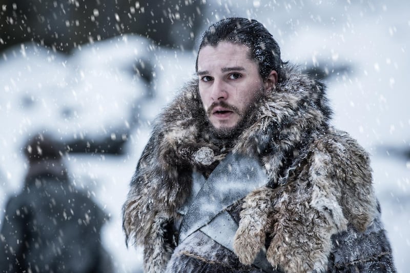 In this photo provided by HBO, Kit Harington portrays Jon Snow in a scene from the seventh season of HBO's "Game of Thrones." Piracy is a long-running and even routine issue for Hollywood, whether itâ€™s street vendors hawking bootleg DVDs on street corners or video uploaded to file-sharing sites like Pirate Bay. Now cybercriminals are also putting embarrassing chatter and other company secrets at risk. Separately from HBOâ€™s recent run-ins with hackers, upcoming â€œGame of Thronesâ€ episodes have leaked several times, and it is TVâ€™s most pirated show. (Helen Sloan/Courtesy of HBO via AP)
