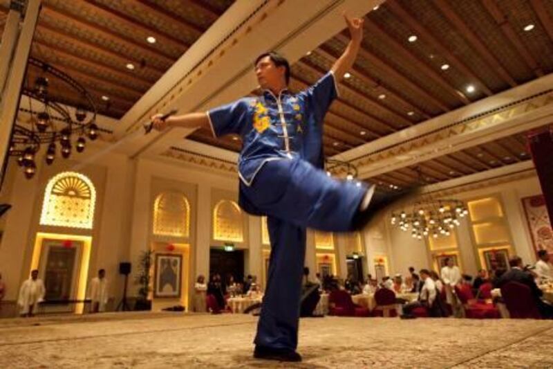 UAE - Dubai - Jan 26 - 2011: Chinese artist perform during the Chinese New Year Celebration at Mina al Salam Hotel in Madinat Jumeirah. ( Jaime Puebla - The National Newspaper )