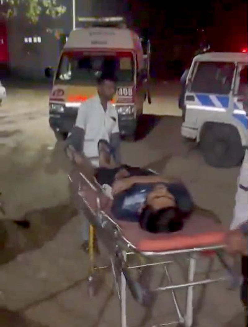 This screengrab shows an injured student being taken to hospital. The university plans to move those attacked during taraweeh prayers to different accommodation. Photo: X