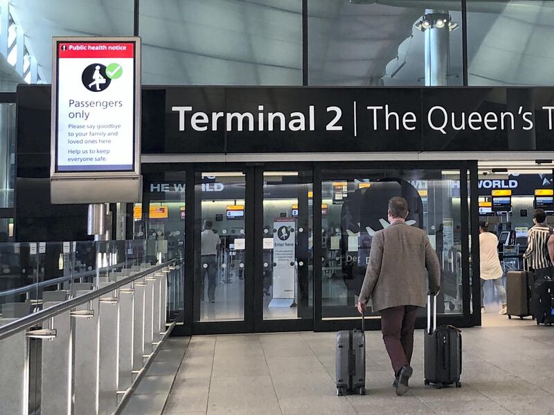 The beginning of Marianne Bagui's return to the UAE begins at Terminal 2 in Heathrow. Courtesy: Marianne Bagui