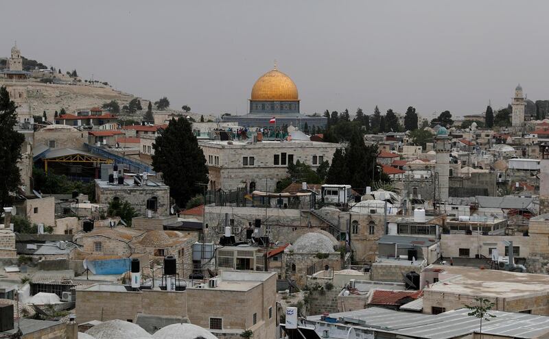 epa07670096 (FILE) - A general view of the the Dome of the Rock  and Jerusalem's old city, 02 May 2019. Media reports that the White House released what they say is an economic part of the US Mideast peace proposal, 'the Deal of the Century'. The 50 billion US dollar 'peace to prosperity' plan, is set to be presented by Trump's son-in-law Jared Kushner at a conference in Manama, Bahrain on 24 - 25 June 2019. Call for Boycott are mounting and  protests are expected to take place across the West Bank against the Bahrain conference.  EPA/ATEF SAFADI