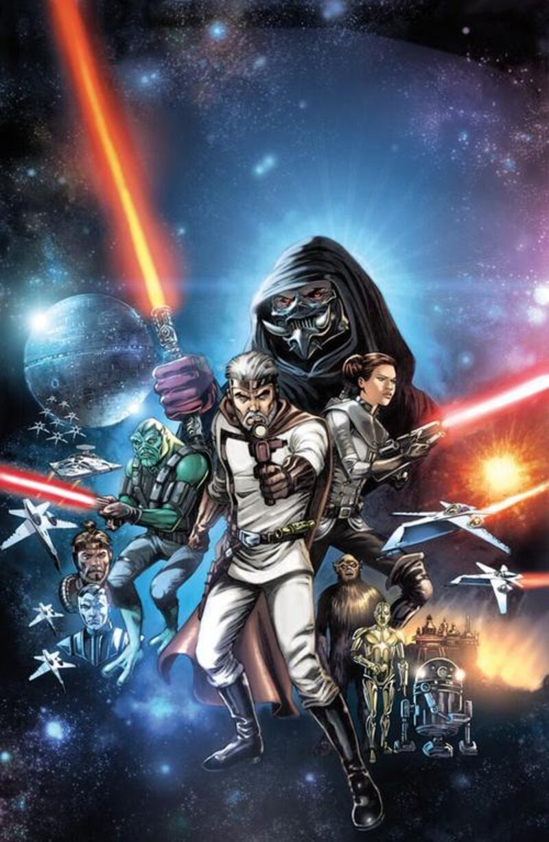 This comic book cover image by Dark Horse Comics shows Star Wars characters. Dark Horse Comics / AP Photo