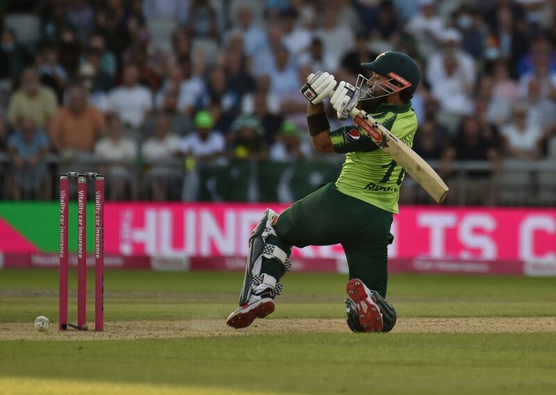 Pakistan's Mohammad Rizwan bats during the third Twenty20 against England in Manchester. Pakistan lost the T20 series 2-1.