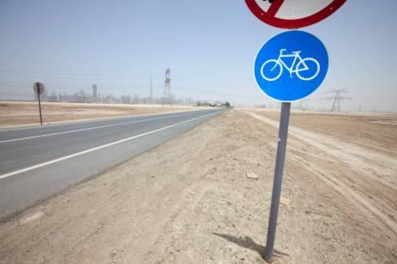 Dubai, United Arab Emirates, May 17, 2012 -   The new cycle park at the camel race track at Meydan. ( Jaime Puebla / The National Newspaper )