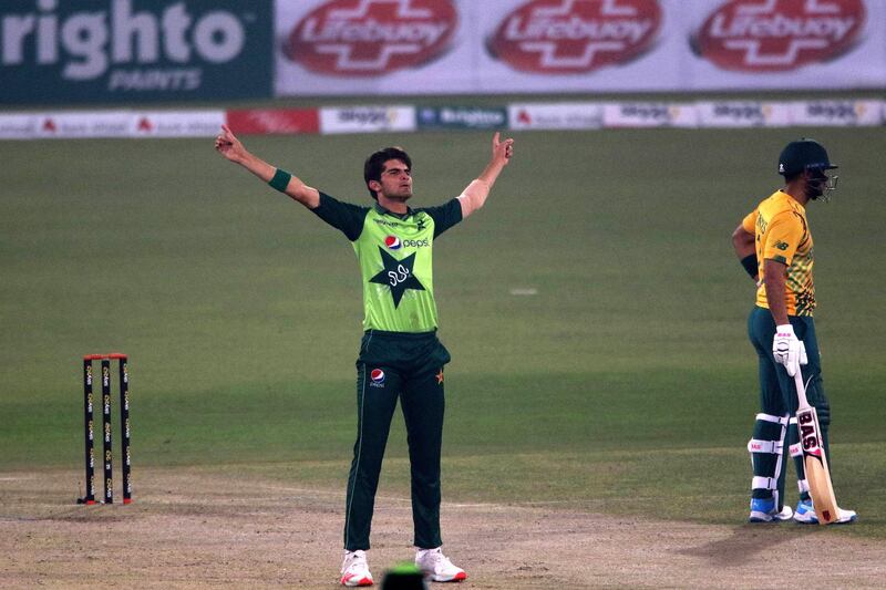 Shaheen Afridi - 7. A real workhorse for Pakistan. The left-arm quick went for 7.5 an over in the three games and even bowled a maiden over. EPA