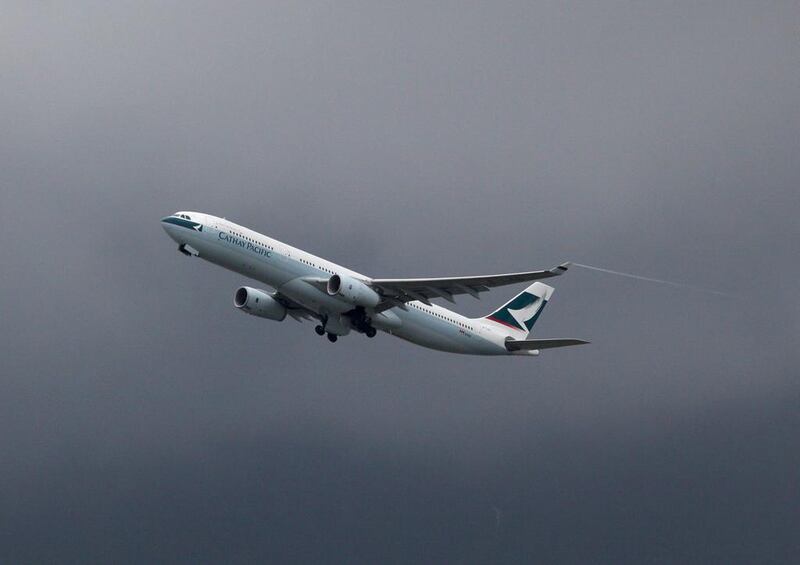 Hong Kong’s Cathay Pacific was in fifth place. Ed Jones / AFP
