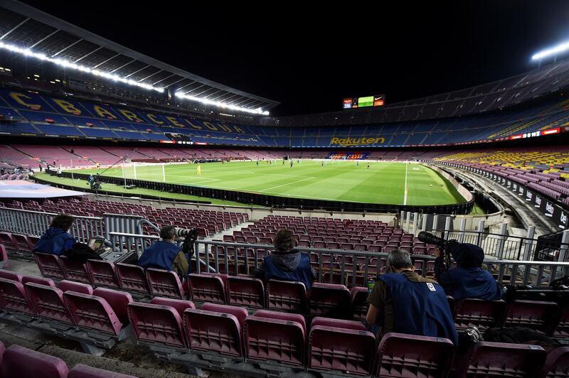 A general view of an empty Camp Nou during the game between Barcelona and Leganes. Getty Images