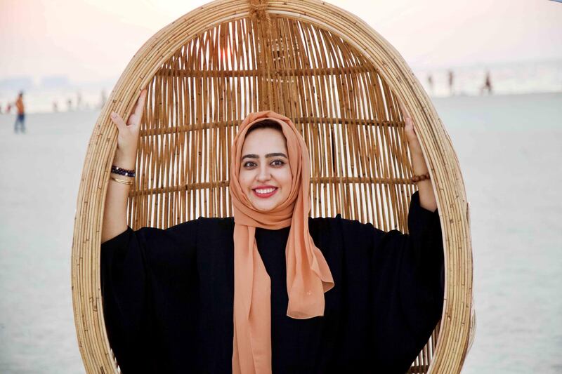 Mariam Ketait, an Emirati family doctor and a holistic wellbeing practitioner who created Alrowaiha, a meditation chair inspired by the Emirati heritage. Courtesy: Mariam Ketait  