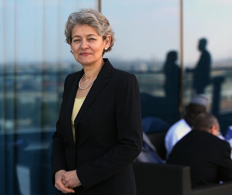 Irina Bokova, head of Unesco, has called for scaling up efforts to educate girls worldwide during the Global Education and Skills Forum. Satish Kumar / The National