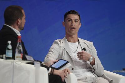 Cristiano Ronaldo has been a regular visitor and speaker at the Dubai International Sports Conference over the years. Courtesy DISC