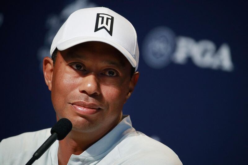 (FILES) In this file photo Tiger Woods of the United States speaks to the media during a press conference prior to the 2018 PGA Championship at Bellerive Country Club on August 7, 2018 in St. Louis, Missouri.   Tiger Woods is not facing charges of reckless driving following the car crash in which he suffered serious leg injuries, authorities said on February 24, 2021. "A reckless driving charge has a lot of elements into it, this is purely an accident," Los Angeles County Sheriff Alex Villanueva told reporters.
 / AFP / GETTY IMAGES NORTH AMERICA / ANDY LYONS
