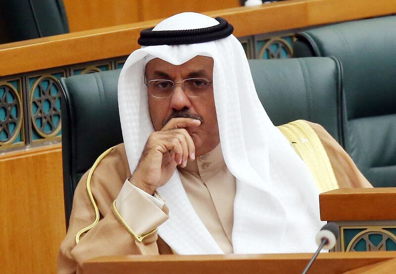 Sheikh Ahmed Nawaf Al Ahmad Al Sabah attending a parliamentary session at the national assembly on March 15. AFP