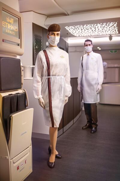 Etihad's Wellness Ambassadors are on hand to assist travellers flying with the Abu Dhabi airline during the pandemic. Courtesy Etihad