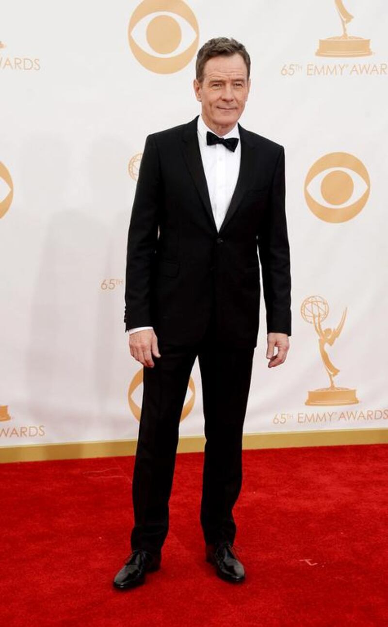 The actor Bryan Cranston arrives at last week's 65th Annual Primetime Emmy Awards. Frazer Harrison / Getty Images / AFP