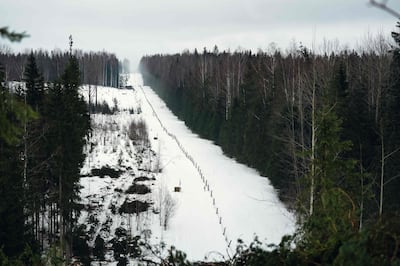 Part of the border between Finland and Russia, near Imatra, Finland. AFP