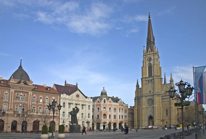 The square in Novi Sad. Photo by Rosemary Behan