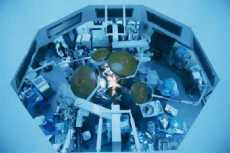 The view of the operating room that some patients have reported seeing during near-death episodes.