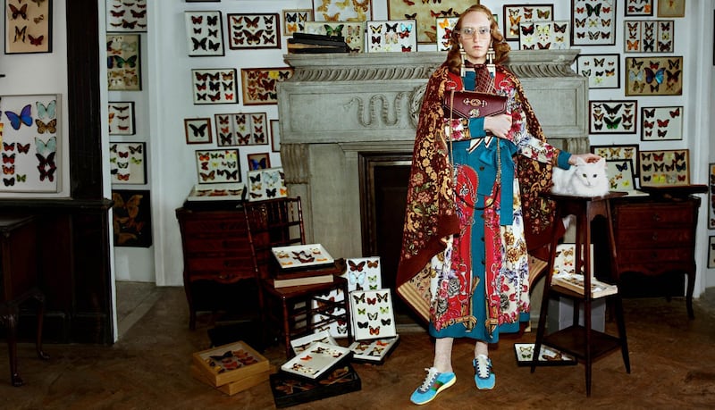 A shot from Gucci's autumn/winter 2018-19 advertising campaign is like Baroque art meets Napoleon Dynamite - and it's fabulous. 