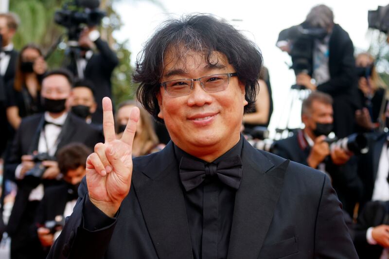 Director Bong Joon-ho attends the 'Annette' screening and opening ceremony of the 74th annual Cannes Film Festival on July 6, 2021 in Cannes, France.