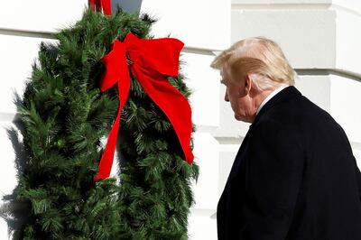 U.S. President Donald Trump enters the White House upon his return to Washington from Camp David, U.S., November 29, 2020. REUTERS/Yuri Gripas