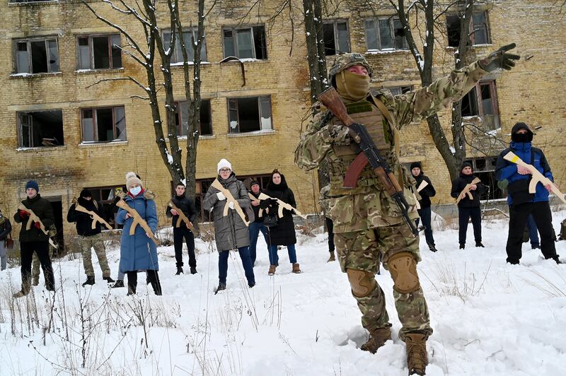 An image from Sergei Supinsky's series of scenes in war-time Ukraine. Photo: Sergei Supinsky / AFP