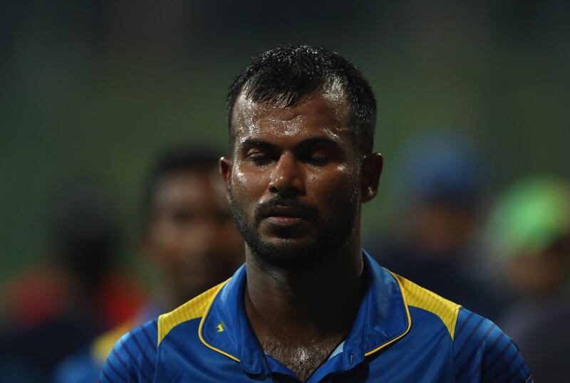 ABU DHABI, UNITED ARAB EMIRATES - OCTOBER 16: Upul Tharanga of Sri Lanka looks dejected after losing the second One Day International match between Pakistan and Sri Lanka at Zayed Cricket Stadium on October 16, 2017 in Abu Dhabi, United Arab Emirates.  (Photo by Francois Nel/Getty Images)