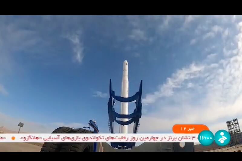 Iranian state television on Wednesday broadcast what Iran's Communication Minister Isa Zarepour said is a Noor-3 satellite launching an imaging satellite into space. AP