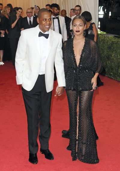 NEW YORK, NY - MAY 05:  Jay-Z and Beyonce Knowles attend the 'Charles James: Beyond Fashion' Costume Institute Gala at the Metropolitan Museum of Art on May 5, 2014 in New York City.  (Photo by Axelle/Bauer-Griffin/FilmMagic)