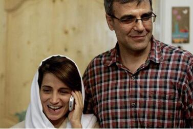 Human rights lawyer Nasrin Sotoudeh and her husband Reza Khandan. Amnesty International