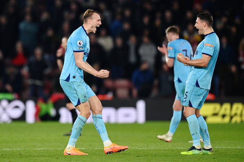 Fabian Schar - 7: Swiss defender was injury concern first half but carried on to continue his good form  in Eddie Howe’s resurgent side. Getty