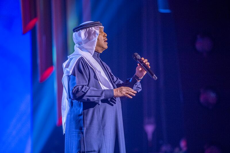 Saudi singer Mohammed Abdu had the home crowd on its feet with a soulful take of hit 'Leyla Leyla'.