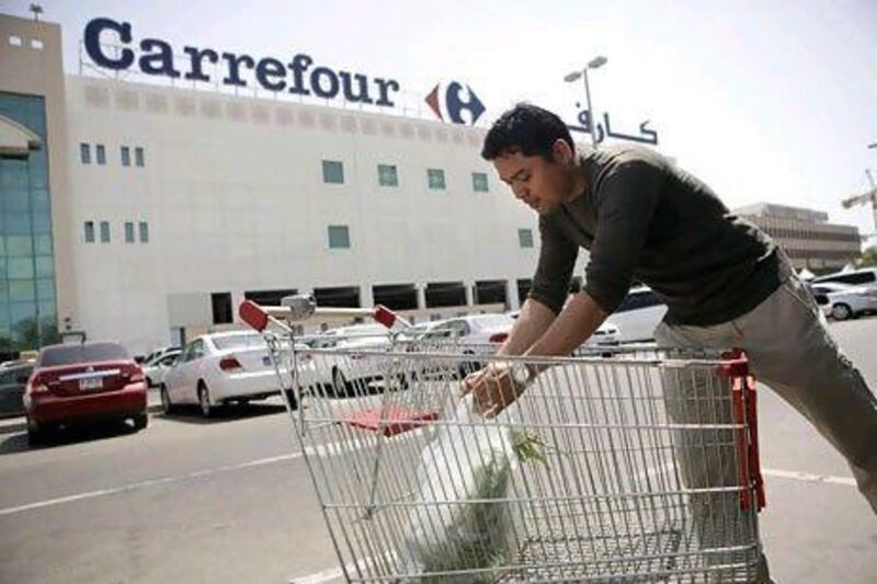 Carrefour made Dh13bn in sales from its 43 hypermarkets and 34 supermarkets across the Gulf last year. Sammy Dallal / The National