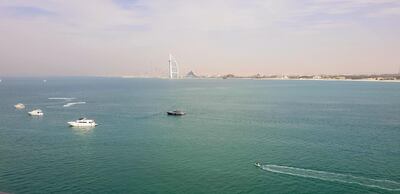 The view from the terrace of Luchador, Dubai