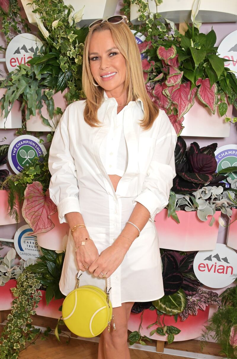 Amanda Holden attends the evian VIP Suite at Wimbledon. Getty Images 