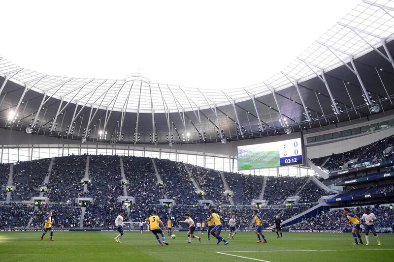 LONDON, ENGLAND - MARCH 24: General view inside the stadium during the U18 Premier League between Tottenham Hotspur and Southampton at Tottenham Hotspur Stadium on March 24, 2019 in London, England. (Photo by Laurence Griffiths/Getty Images)