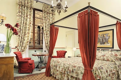 Classic Double at Grand Hotel Continental Siena in Italy. Courtesy The Leading Hotels of the World