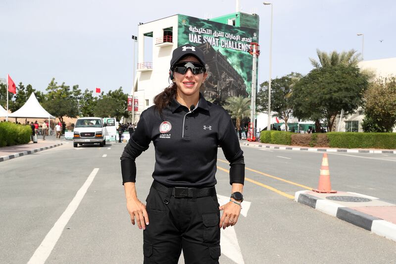 Lobna Elhalawani is the fitness trainer of the Abu Dhabi Police women’s team. Pawan Singh/ The National