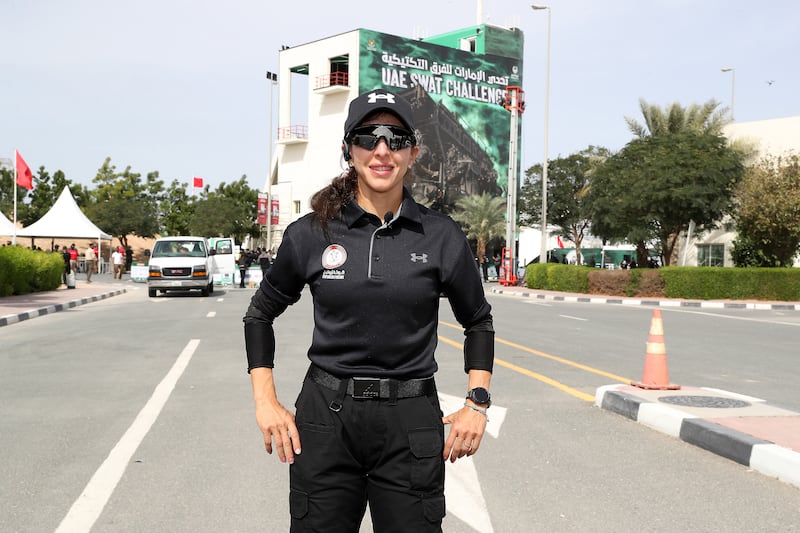 Lobna Elhalawani is the fitness trainer of the Abu Dhabi Police women’s team. Pawan Singh/ The National