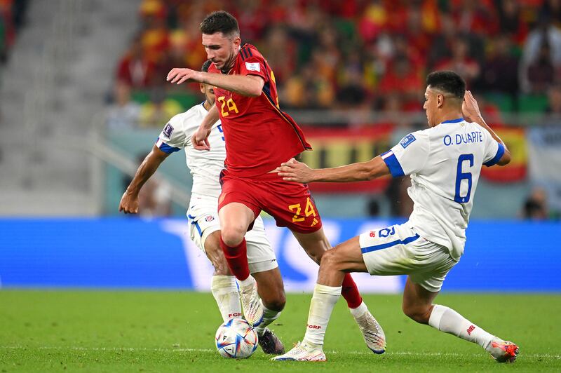 Aymeric Laporte - 8. Completed more passes in the first half than the entire Costa Rica team put together. Getty