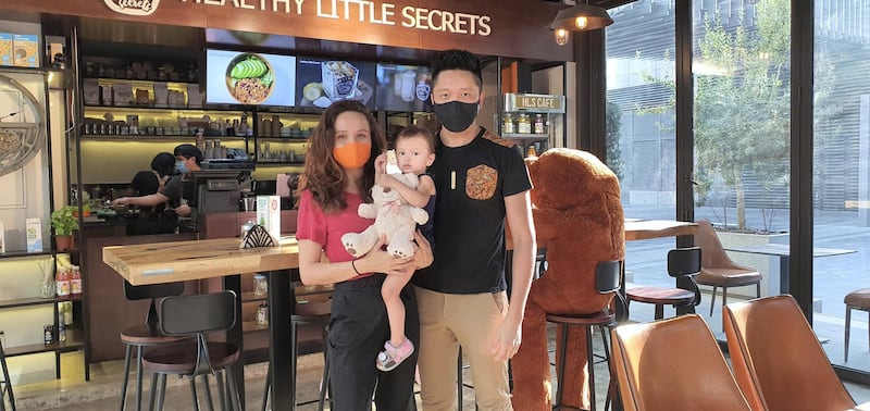 Healthy Little Secrets owners Ingrid Alexandra and Leon Cheung with their daughter Alessya. Courtesy of Healthy Little Secrets
