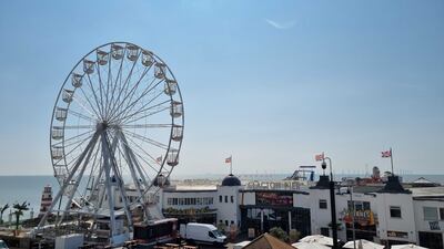 Clacton Pier in the east of England is popular with elderly visitors. The National