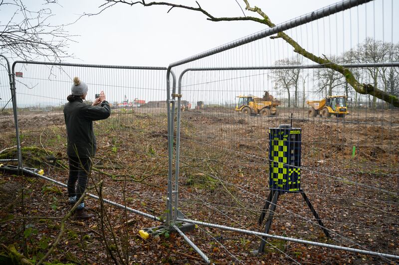 Land is cleared along the planned HS2 route, near Leamington Spa. Getty Images