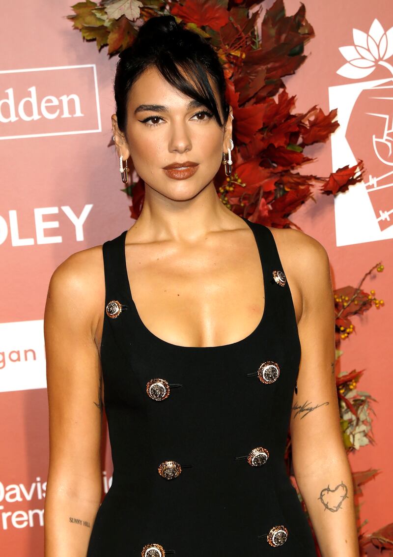 British musician Dua Lipa sports her tapered fringe at the Albie Awards in New York last month. EPA 